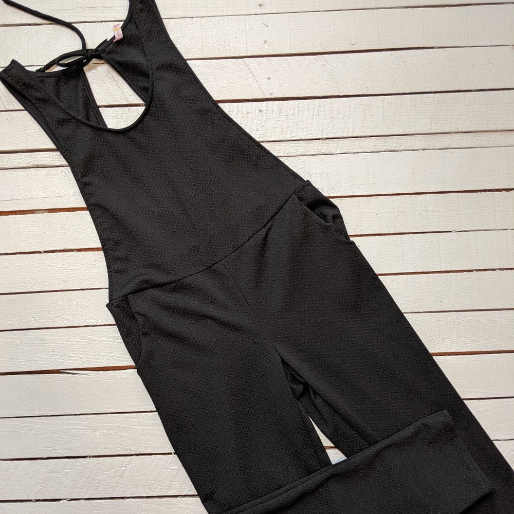 Peach Royal Black Jumpsuit (size S)